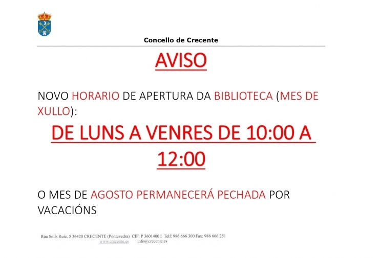 NOVO HORARIO BIBLIOTECA