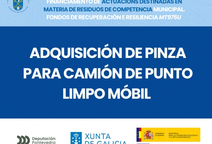 O Concello de Crecente reforza o servizo de Punto Limpo Móbil cunha nova pinza